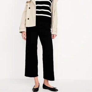 High-Waisted Weekender Pull-On Crop Wide-Leg Jeans